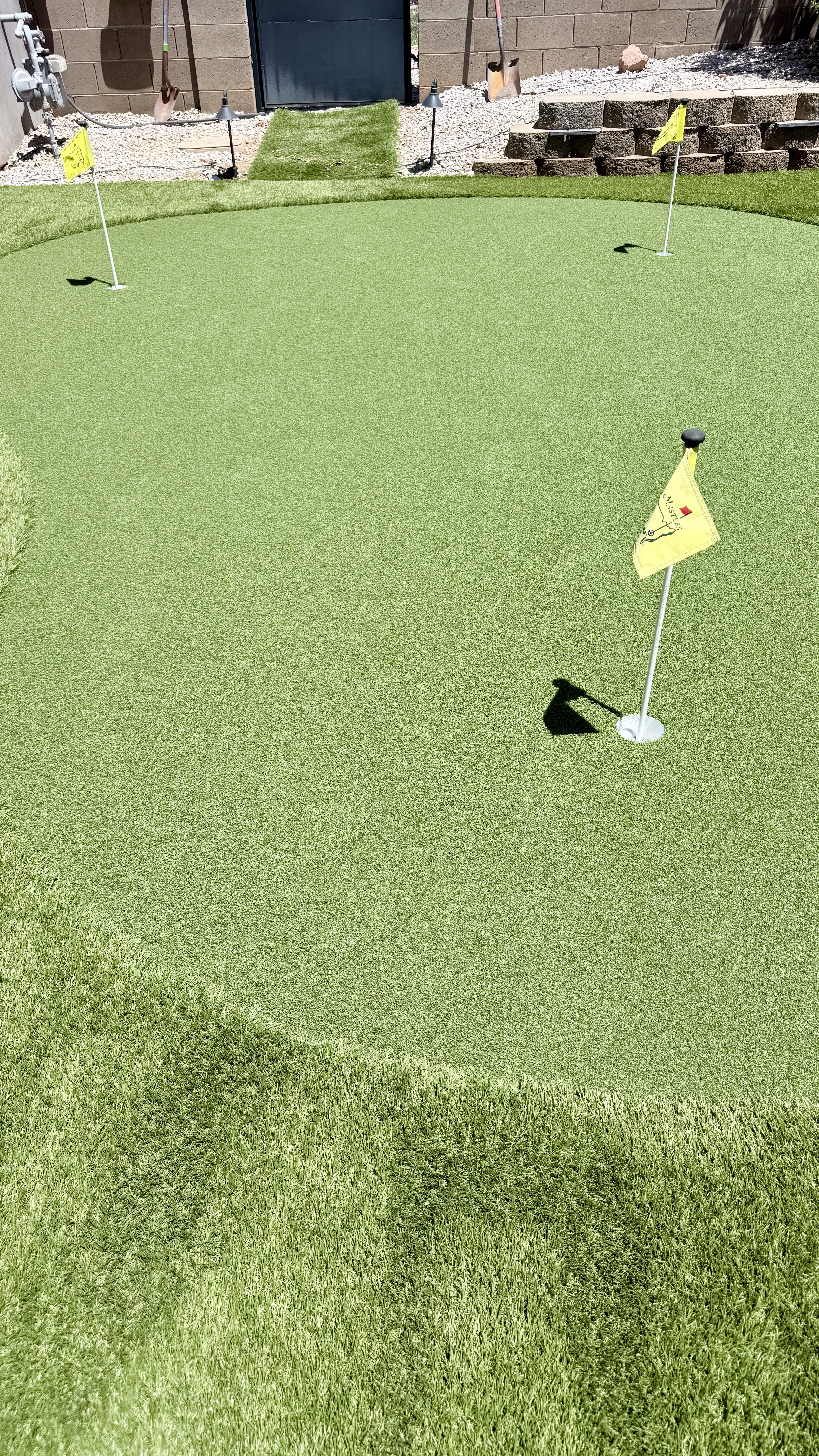 After: putting green clean
