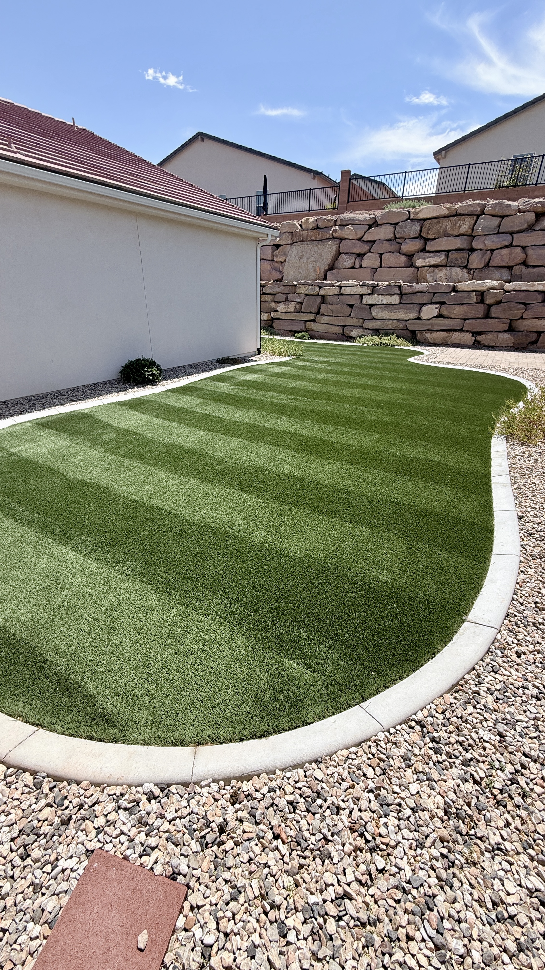 Turf maintenance before and after